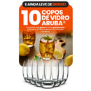 Promoção Kit 15 Potes Herméticos + 10 Copos de Vidro Aruba