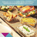 Promoção Kit 15 Potes Herméticos + 10 Copos de Vidro Aruba